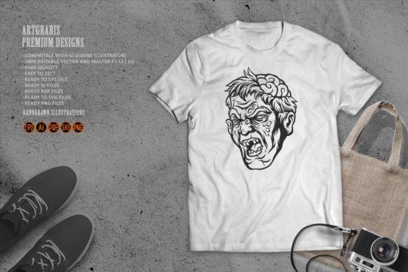 Download Halloween Character Scary Zombie Head - Premium Resources