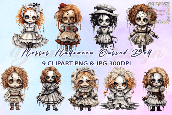 Download Horror Halloween Cursed Doll Clipart - Horror Collection