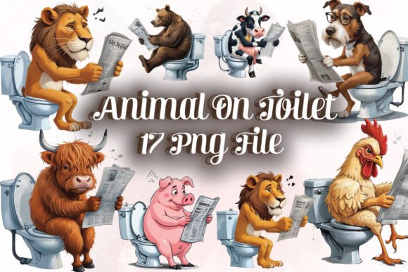 Download Funny Animal on Toilet PNG - Funny animal Collection