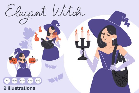 Download The Elegant Witch - Halloween Character - Premium Resources