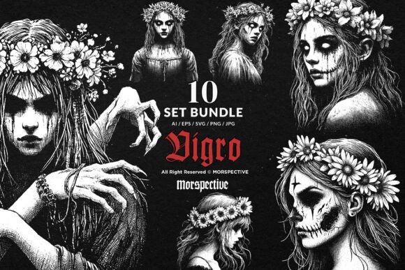 Download 10 Bundle Dark Art Virgo Women Horror - Premium Resources