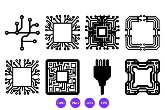 Download Circuit Board Chip Icon Set - Icon set Collection